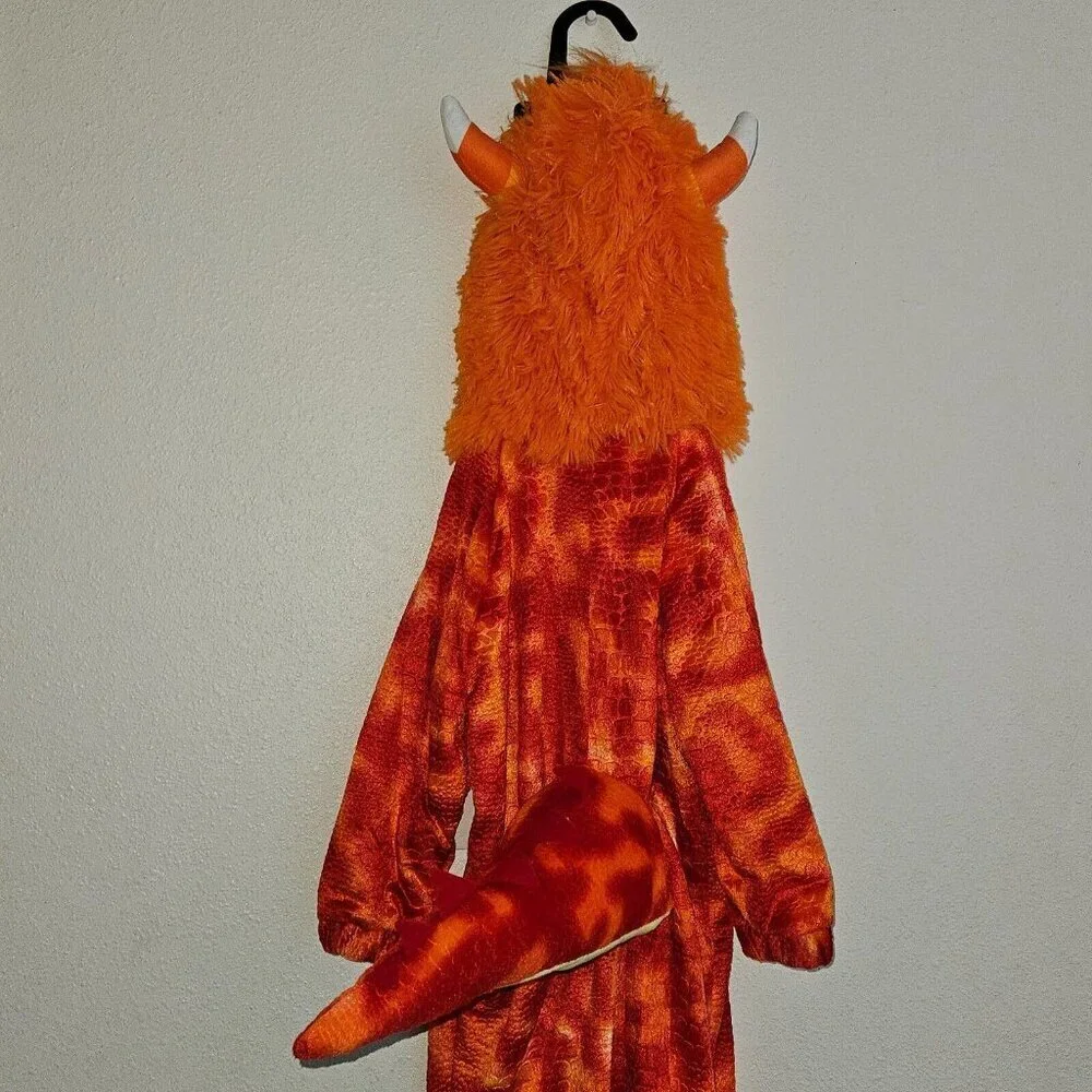 NEW Orange Monster Halloween Costume Toddler 2-3T Hooded Jumpsuit Hyde & Eek
